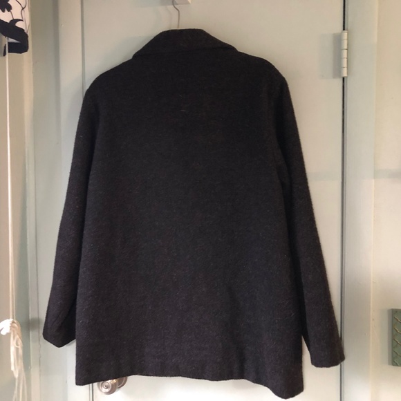 Eileen Fisher Blazer Coat Wool Brown M Boxy - Picture 6 of 7